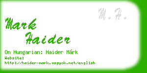 mark haider business card